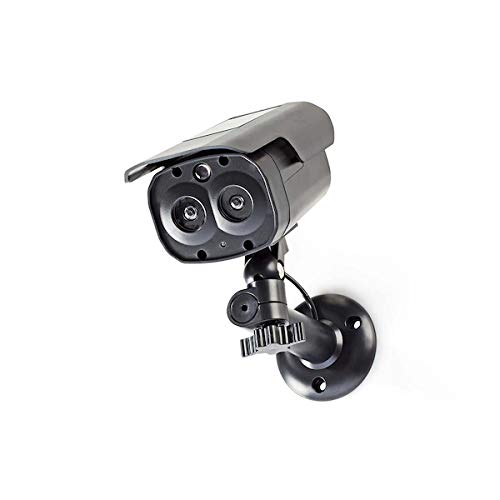 Caméra factice de Surveillance Bullet avec Panneau Solaire - IP44 Noire