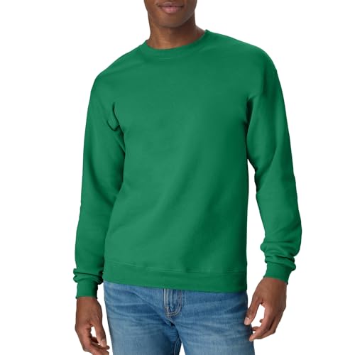 Hanes Men's EcoSmart Sweatshirt, Kelly Green - 1 Pack, Large