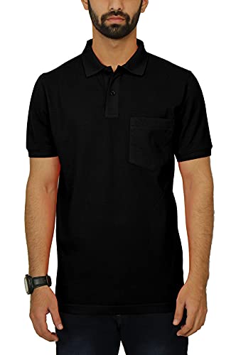 Image of Celsius Men's Half Sleeve Classic Solid Pique Polo with Pocket