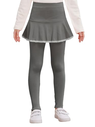 Girls Toddlers Tutu Skirted Leggings Kids Footless Culottes Ruffle Pantskirt School Uniform Pants