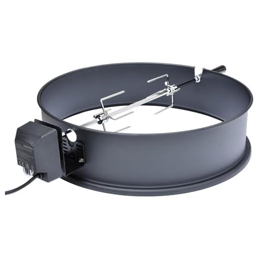 BBQ-Toro Grillspieß Set für Weber Kugelgrill (57 cm) und viele andere Modelle, Rotisserie, Drehspieß für Holzkohle Grill und Gas Grill, elektrischer Drehspiess, Barbecue 2 onlyfire 57CM Universal Drehspieß mit Motor Grillspieß-Aufsatz Set für Kugelgrill, Rotisserie, Holzkohle Grill, passt Weber 2290 und andere Modelle (Emailliert-Schwarz)