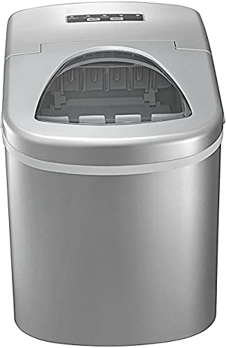 Eiswürfelmaschine, Bar, Eislöffel, Eiswürfelmaschine, automatische Maschine, ABS-Hülle, Tisch, 2,2 l, automatische Eisherstellung, silberfarben