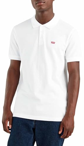 Levi's Housemark Polo Camiseta, Plus White, L Hombre