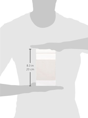 Image of Qorpak BAG-00034 Polyethylene Clear LDPE Zip Bag with Write-On-Block, 2 mil, 3 inch x 5 inch Size (Pack of 1000)