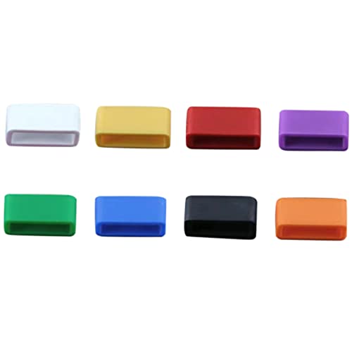 Anillos móviles para correa de reloj con conector y retenedor de bucle negro 7