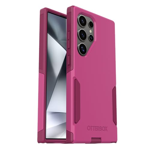 Coque fine Samsung S24 Ultra OtterBox Commuter rose fuchsia en ville