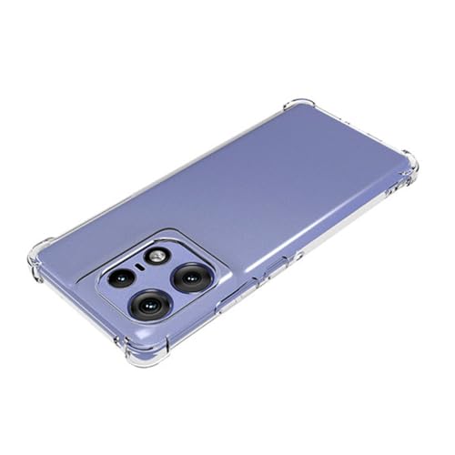Image of Back Cover Silicone Flexible Bumper Transparent Cover for Motorola Edge 50 Pro -Transparent