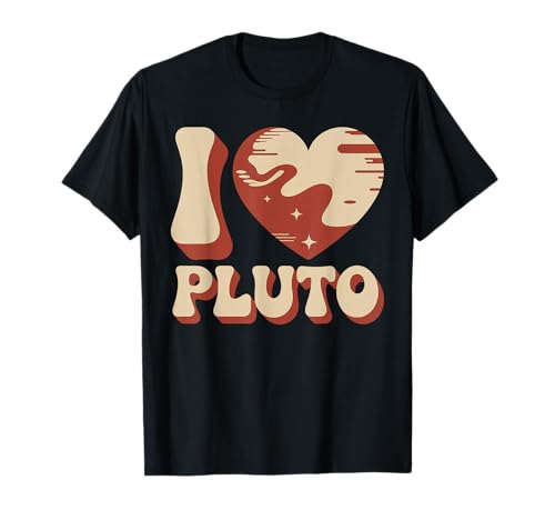 Vintage I Love Plutón Space Geek Camiseta