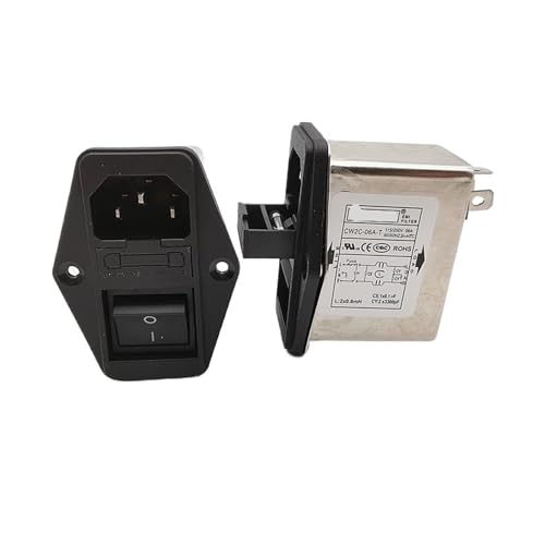 1 Pcs AC Socket Fuse Switch Filter CW2B-06A-T CW2C-10A-T CW2A-10A-T(CW2C -06A -T 6A Fuse)