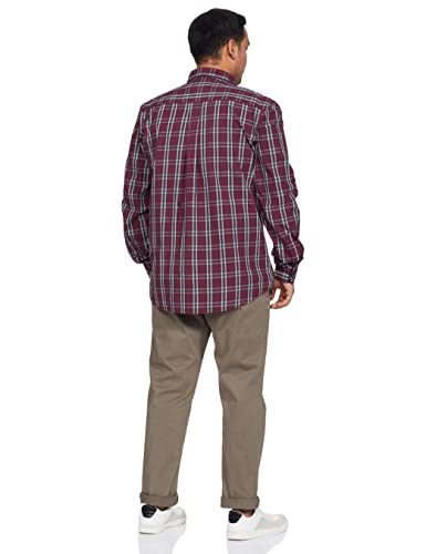 Image of Amazon Brand - Symbol Men's Cotton Checkered Regular Fit Casual Shirt