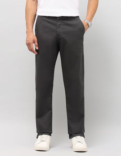 Image of U.S.Polo Association Men's Twill Riley Straight Fit Trousers (USTRO0634S Dark Grey 34)