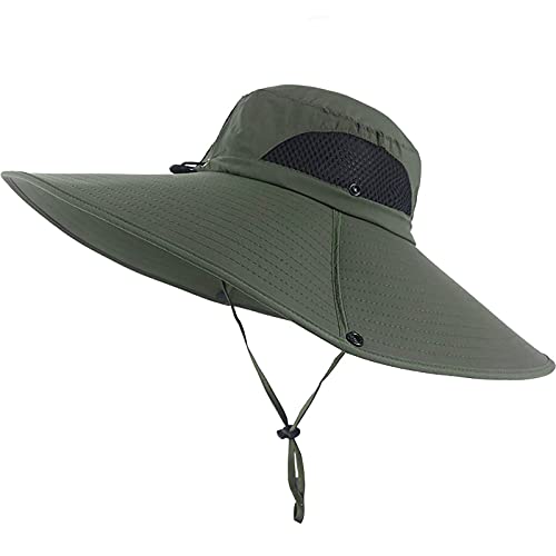 Peicees Super Wide Brim Sun Hat Men Women Fishing Bucket Hat Safari Cowboy Hat