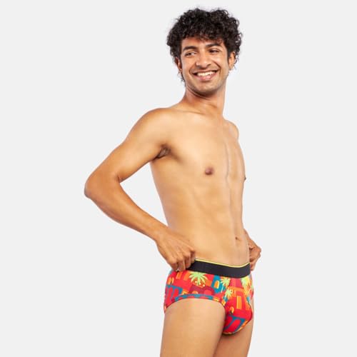 Image of Bummer Men's Printed Micro Modal Briefs Underwear | Ultra Soft & Breathable | Combo Pack of 2