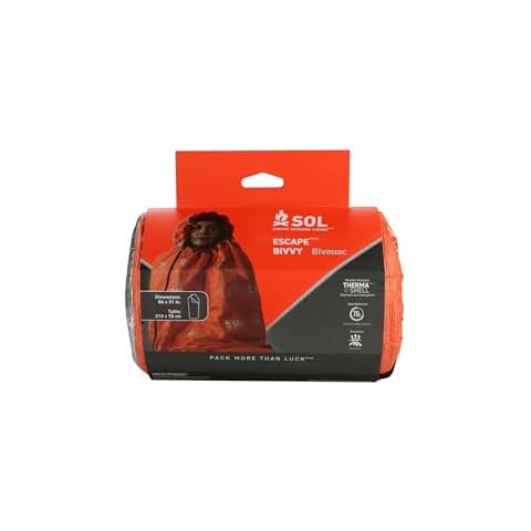 SOL Escape Bivvy with Hood - Orange, 60 GSM Cover
