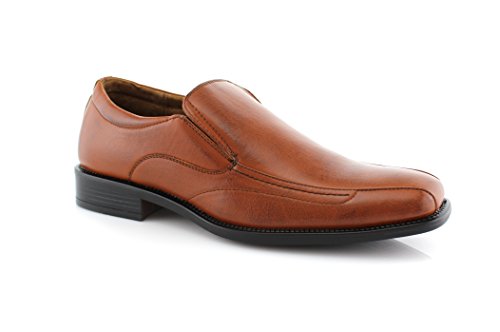 Delli Aldo Men's 16062 Classic Slip on Loafers, Brown, 8.5