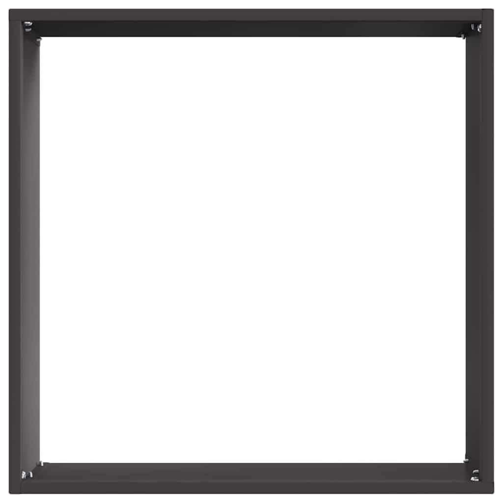 Raseneinfassung aus Stahl in Schwarz, 40 x 40 x 13 cm, 6er Set