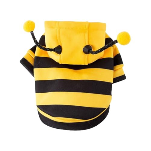 Haustierkostüm, Kostüme für Hunde, Biene Halloween Kostüm, Haustier-Pyjama, Haustier-Outfit, Lustiges Kostüm für Hund, Katze, für Jede Party, Halloween, Weihnachten, Mehrfarbig