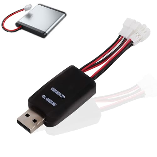 SUNGOOYUE Cargador de Batería USB CX405 4CH, Cargador de Batería Mini USB de Plástico para Batería 1S 3,7 V Lipo LiHV 3,8 V para Helicóptero RC