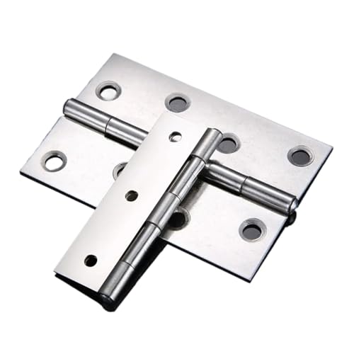 2 Piezas de 1/1,5/2/2,5/3 Pulgadas de bisagra Cruzada de Acero Inoxidable Mini núcleo de Aluminio bisagra Plegable Puerta Ventana gabinete Muebles herrajes (2 Pulgadas 6 Orificios)