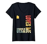Photo Gallery donna someone in utah loves me classico retro stato maglietta con collo a v Photo Gallery donna someone in utah loves me classico retro stato maglietta con collo a v