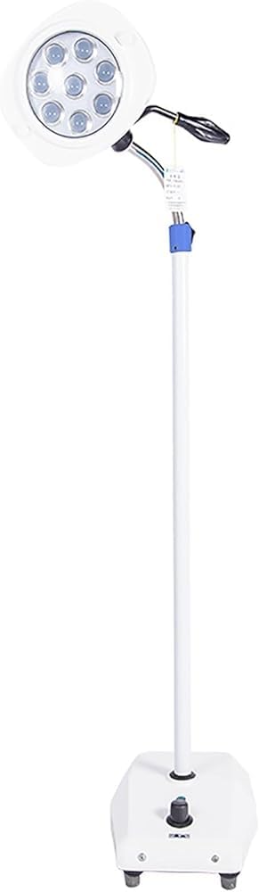 Lampada da Visita Medica a LED | Altezza Regolabile | Lampada da Terra Mobile Senza Ombre per ginecologia,Uso odontoiatrico,cliniche ambulatoriali e Procedure chirurgiche minori