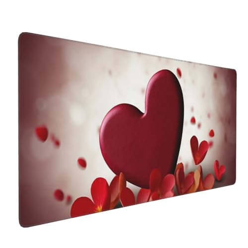 Hearts with Love Desk Mat 16 X 35.5 in miniatura 2