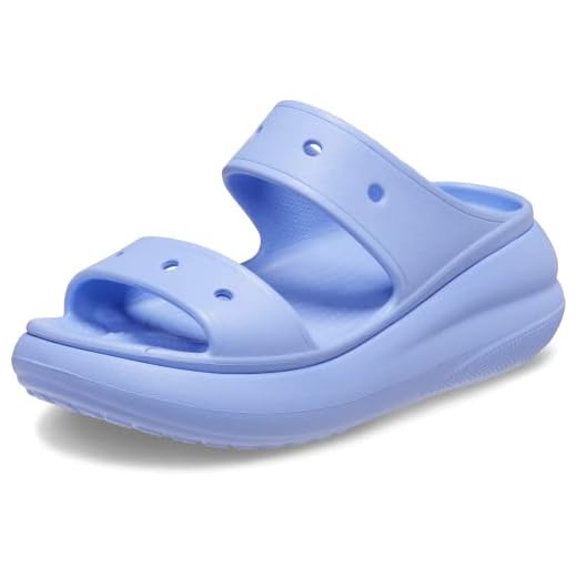 Sandália crocs classic crush platform sandal moon jelly