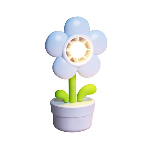 Portable Handheld Fan, 3 Speed Wind Blower, Flower Pot Fans with USB Rechargeable Night Light Feature, Mini Cooling Fans, Desk Fan with Cute Design, Home Use for Bedroom Car