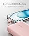 Belkin Portable Charger, Power Bank with Integrated Cable 10000 mAh 20W - Fast Charge USB C Power Delivery - iPhone 17, Air, Pro, Pro Max, iPad, AirPods, Apple Watch, Galaxy S25, & More - Pink