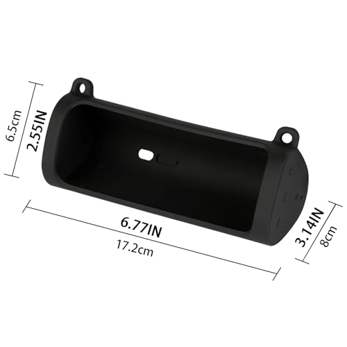 Khanka Silicone Case Compatible with Sonos Roam 2 / Sonos Roam/Sonos Roam SL Portable Waterproof Bluetooth Speaker,with Shoulder Strap and Carabiner,Case Only