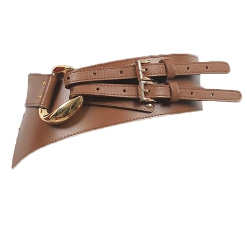 Genuine Leather Wide Belt Cowhide Belt Trendy Waist Seal Versatile with Skirt Coat Sweater Outerwear Decoration