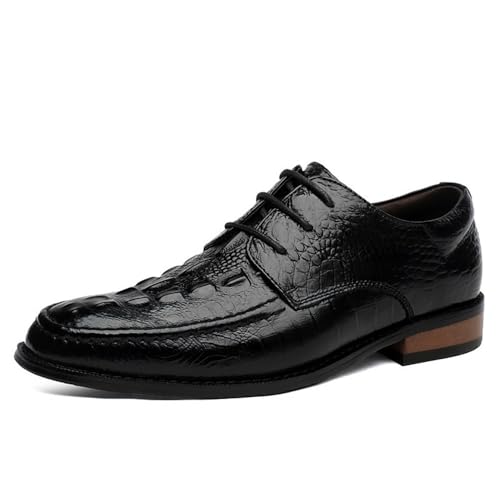Mens Classic Black Lace Up Dress Shoes Pointed Toe Business Wedding Formal Non Slip Rubber Sole Comfortable2