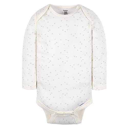 Image of Gerber Baby Bodysuits Long-Sleeve Cotton Onesies 6-Pack for Girls Newborn