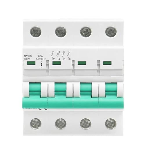 Disyuntor aislador 63A con corte omnipolar seguro GYH8 de 4 polos para lineas trifasicas