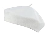 Se adapta a las mujeres GEMVIE Boina Francesa Mujer Gorros Boina Primavera o Invierno Blanco