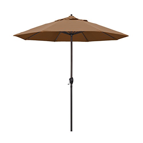California Umbrella Ata908117-F71 Patio Umbrella, 9' Round, Teak #TOP16