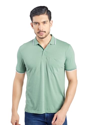 Image of Pro Riders Urban Men's Cotton Rich Polo T-Shirt with Pocket |Regular Fit| Office