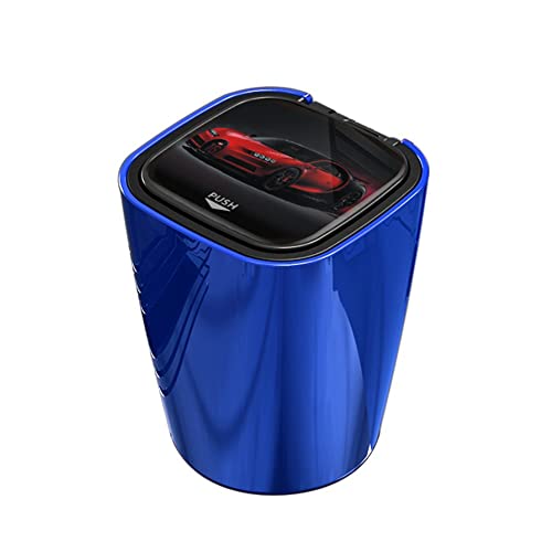 Image of Car Ashtray with Lid, Led Car Ashtray, Cup Holder Ashtray for Car - Push Swtich, Protable, Smokeless Ash Tray, Windproof for Outdoor Travel, Home Use