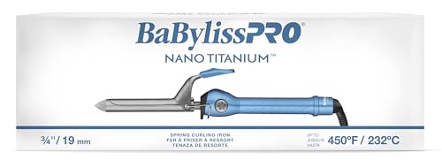 Image of BaBylissPRO Nano Titanium Spring Curling Iron, Professional Hair Wand, Tool for Stylists, Nano Titanium Technology for Tight Curls or Loose Waves