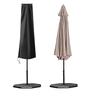 OKPOW Parasolhoes 420D Oxford-stof, waterdichte terrasparapluhoezen met ritssluiting (170* 27,5 * 33,5 cm), voor Ø 300…