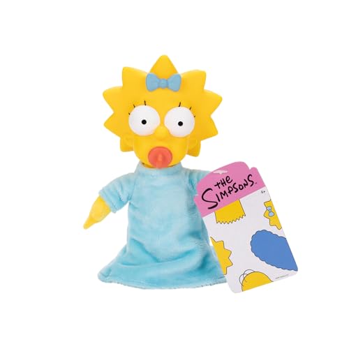 The Simpsons Maggie Plush 20cm by JAKKS Pacific, Officially Licensed, Soft Plush with Sculpted Head