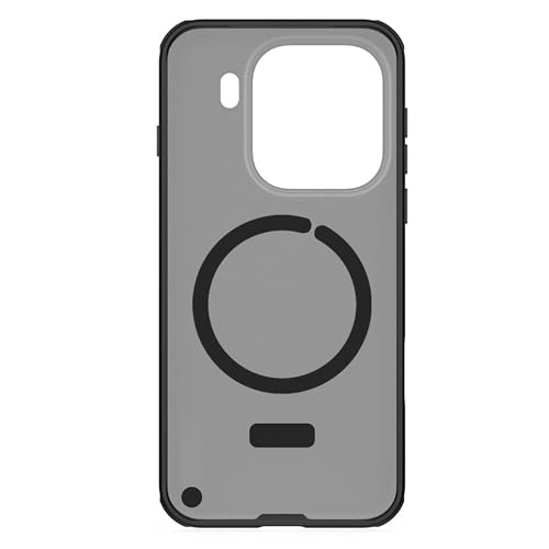 Image of Nillkin Super Frosted Shield Pro Magnetic Case for Oppo Find X9 Pro Hard Back Soft Border (PC + TPU) Shock Absorb Cover Raised Bezel Camera Protect PC (Black Transparent)