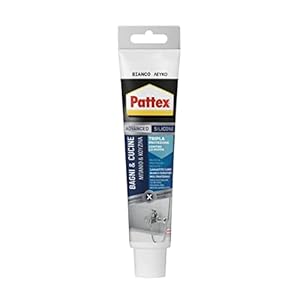 PATTEX Wit afdichtmiddel voor badkamer en keuken, 3 x bescherming, witte siliconen voor badkamer, schimmelbestendig, witte siliconen, waterdicht, flexibel en duurzaam, 1 slang van 50 ml