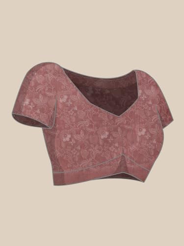 Image of Amazon Brand - Anarva Women's Kalamkari Saree With Blouse Piece