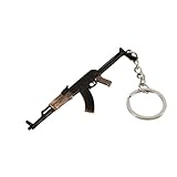 Generic 9cm Mini ASK-47 Assault Machine Gun Model Keychain Collection, Black