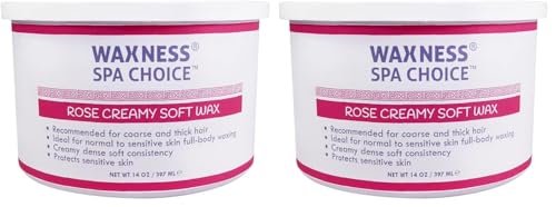 Waxness Spa Choice Rose Creamy Soft Wax 14 oz / 397 ml