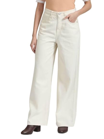 Berrylush Women High-Rise Loose Fit Denim Jeans | Comfortable Casual & Everyday Wear in blue