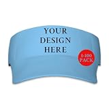 Inhand Custom Hat Design Your Own Personalized Visor Hats Bulk Custom Visors Add Logo Text Photo Sky Blue Hat