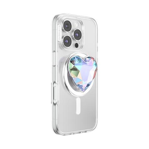 Image of PopSockets Phone Grip for MagSafe, Magnetic Holder, Phone Stand, Heart - Dichroic Heart