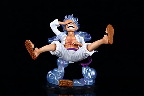 ワンピース幻獣の果実5段ニッカ形態ルフィフィギュアホワイトフィギュア モデル (白衣のルフィ)
